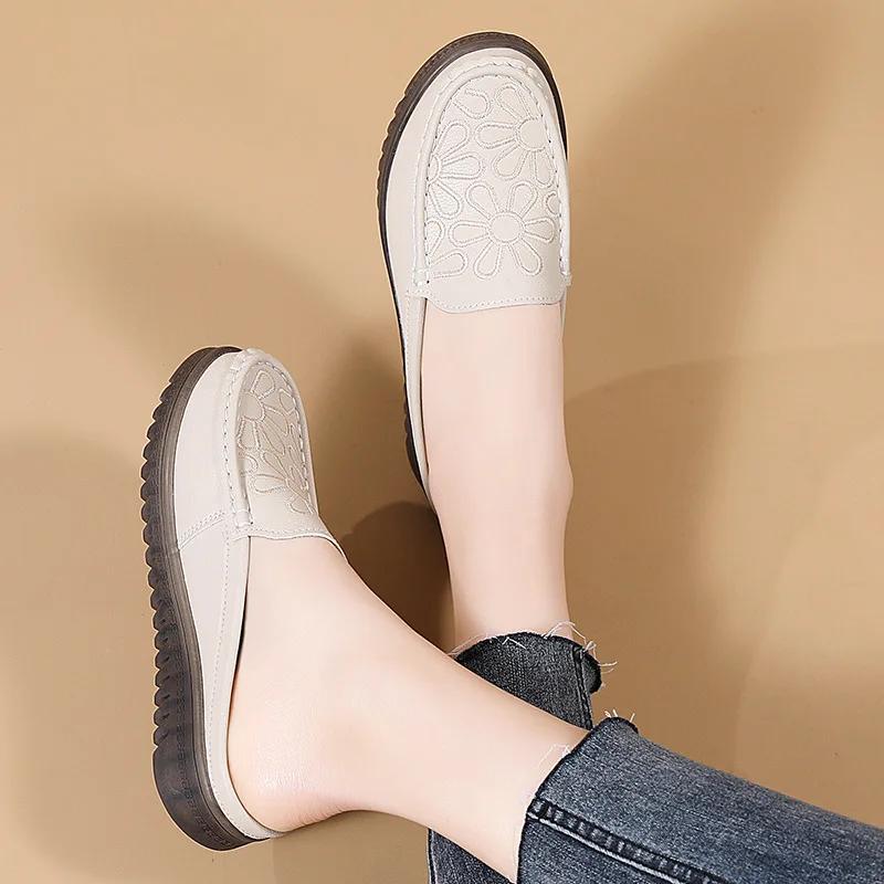 Women Slippers  Spring New Casual Half-slip Shoes Ladies Slip on Closed Toe Sandals Zapatos De Mujer Women's Slingback Shoes