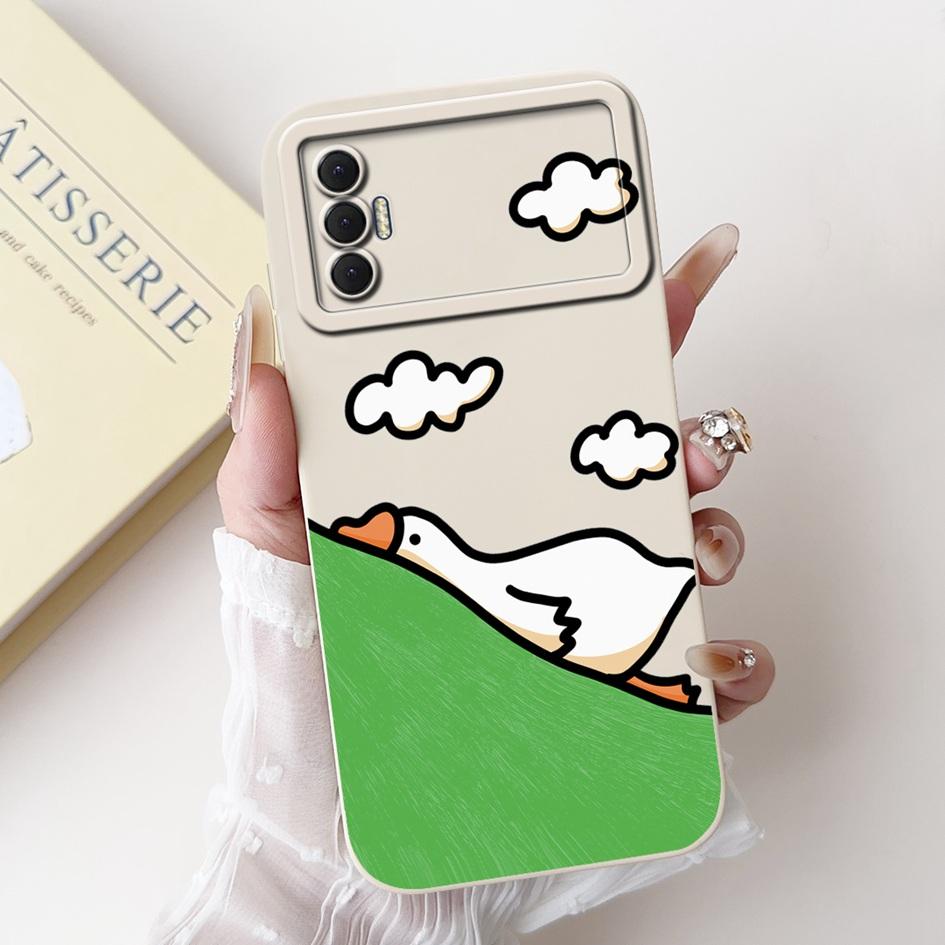 6.6" For Tecno Spark 8P 2021 Case Lovely Panda Cartoon Camera Protection Soft Matte Cover For Tecno Spark8P 8 P KG7H KG7n Bumper