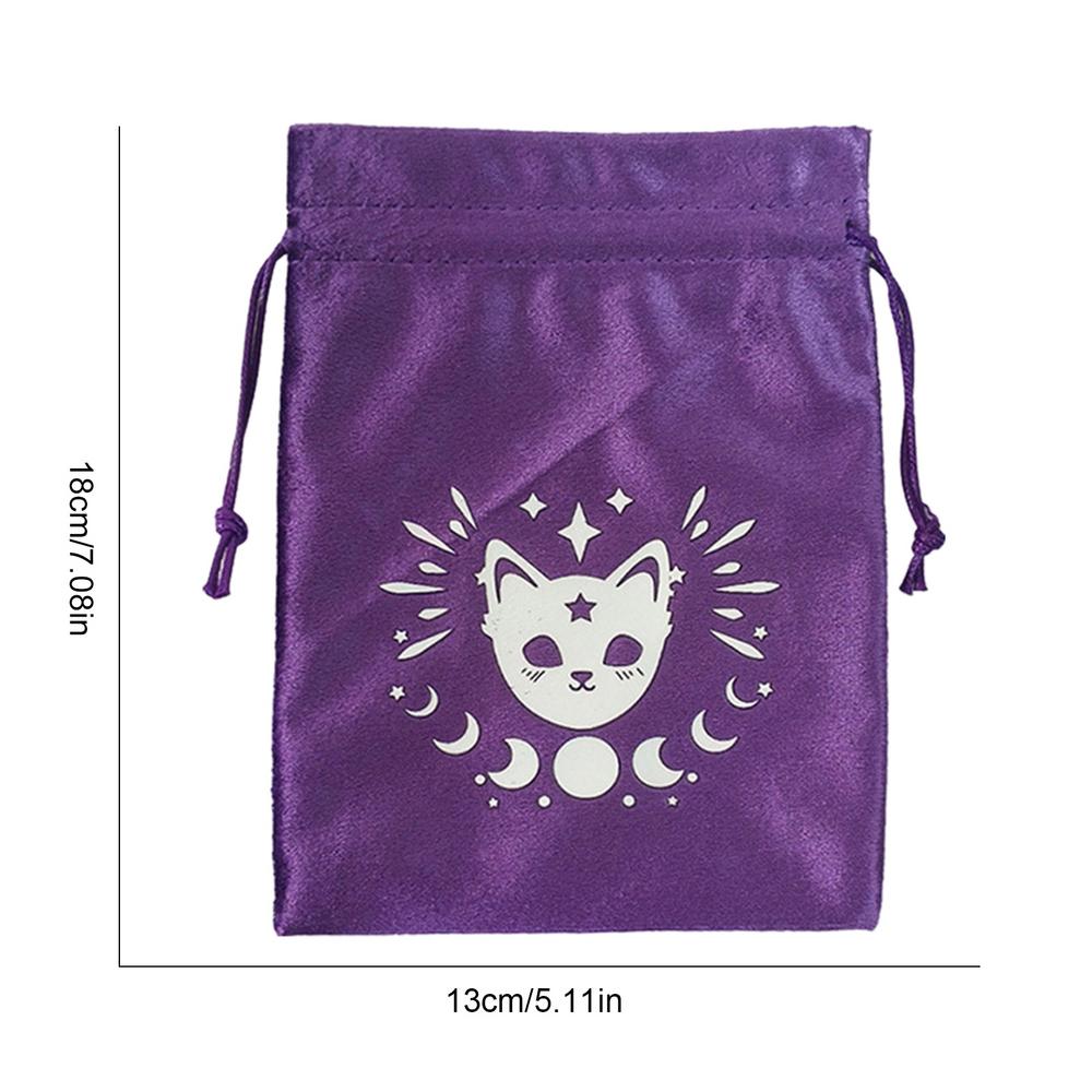 Tarot Drawstring Pouch Velvet Tarot Pouch Multifunctional Tarot Card Holder Tarot & Dice Bag Tarot Accessories Soft Oracle Cards