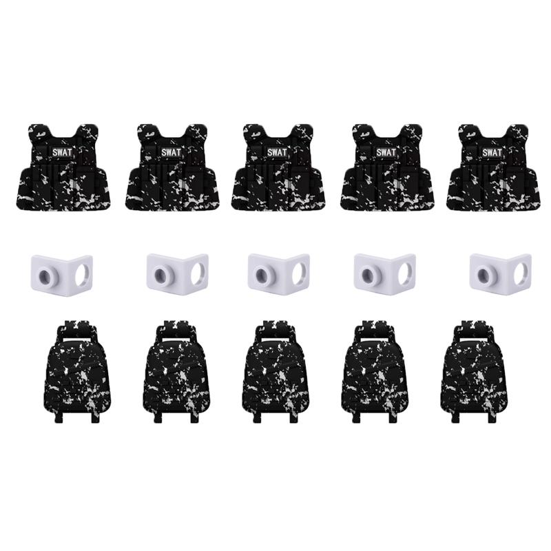 MOC Military Modern Weapon Accessories Building Blocks Character Backpacks Helmets Vests Armors Night Vision Devices Bricks Toy