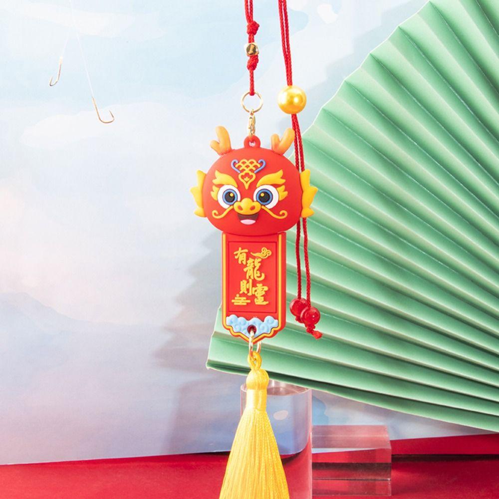 

Car Pendant 2024 Dragon Key Chain Happy New Year Dragon Year Keychain Car Key Chain C6 car pendant