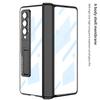 Samsung Z Fold 4 Transparent Magnetic Stand Case with Electroplated Phantom Design