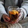 Shangqi Egg-Shaped Double-Wall Glass Mug with Handle