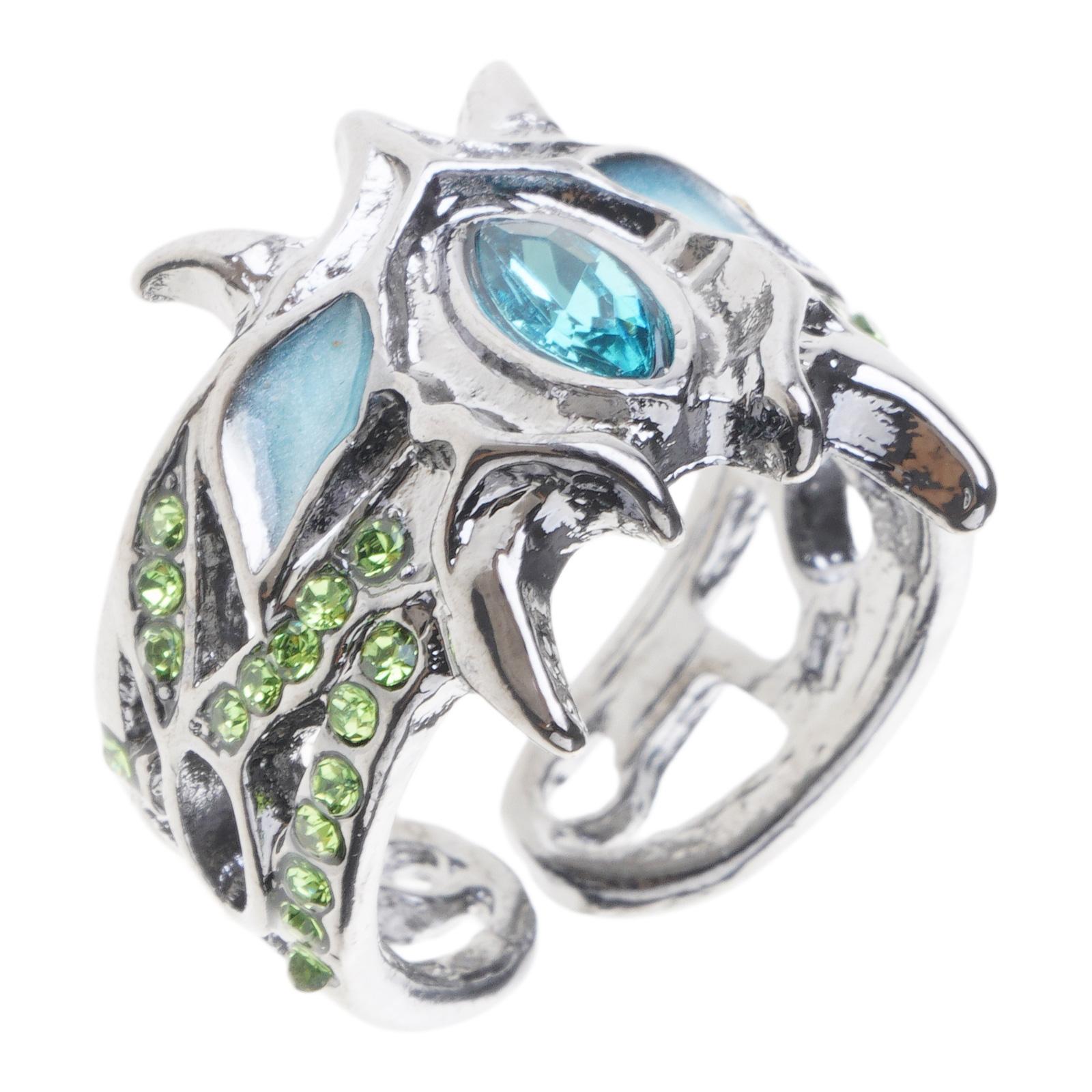 

Привлекательное кольцо, украшенное кристаллом, регулируемое кольцо на палец, вдохновленное аниме и играми, унисекс аксессуар для мужчин и женщин