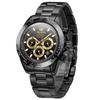 OLEVS Watch Men's Automatic Arm Watch Men's Black Popular Watch Automatic Belt 3 ATM Water Resistant Luminous Calendar Date Skeleton Fashion Black