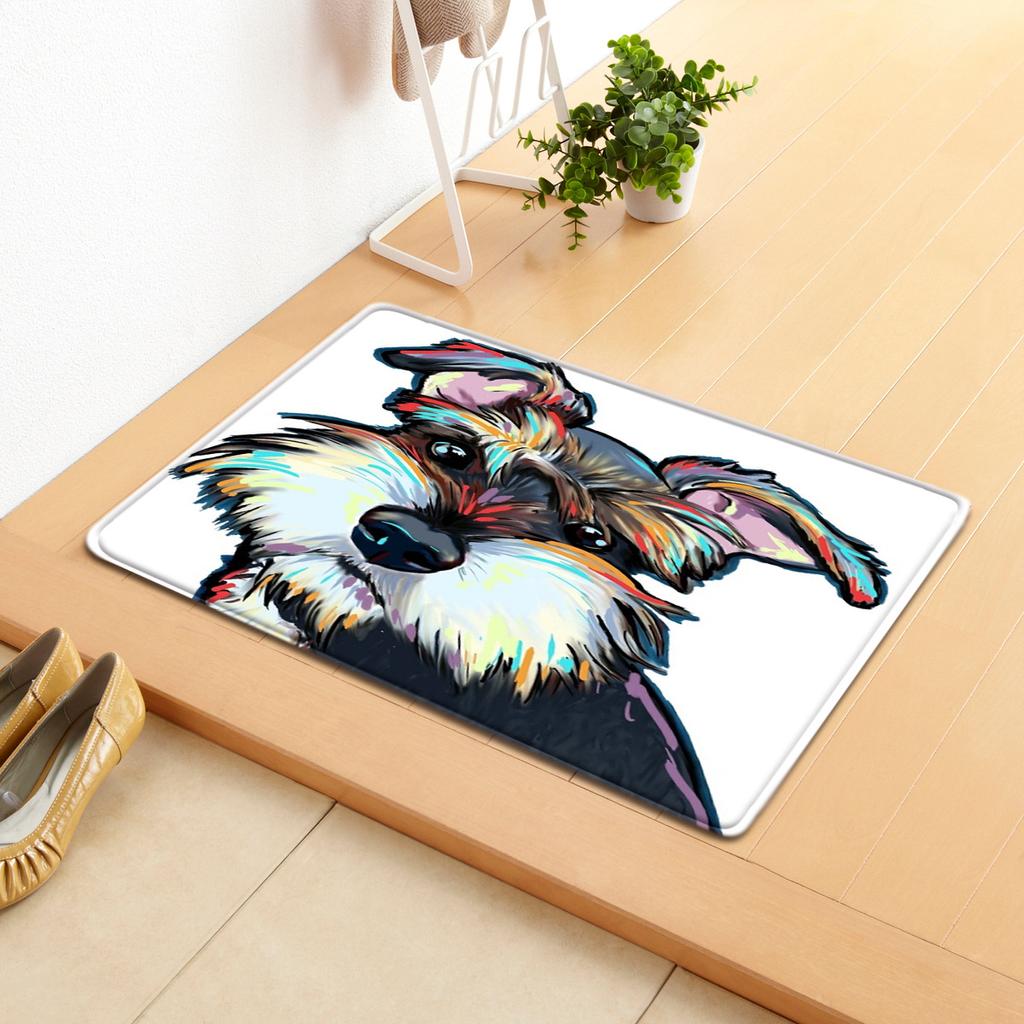 Dog Pattern Non-Slip Carpet Office Chair Floor Mat Door Mat Foot Mat