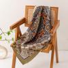 Korean Style Vibe 2026 Spring/Summer Mulberry Silk Scarf for Women - Versatile Print Neck Protector