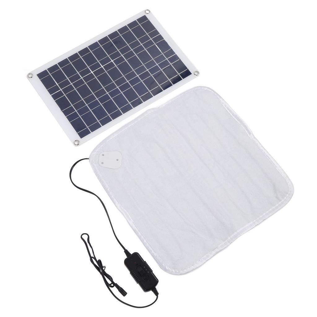 Solar Panel with Heated Blanket 50W Adjustable Gears Portable Monocrystalline Solar Panel for