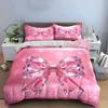 Crystal Bow Decoration Gift Set Bedding Set with 1 Duvet Cover 2 Pillowcases Single Double King Queen Gift