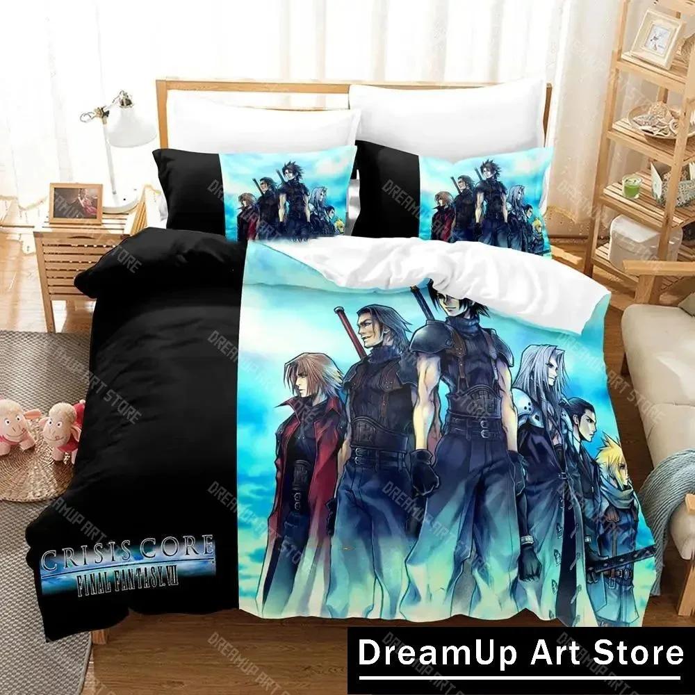 3D Print Game Crisis Core Final Fantasy Vii Bedding Set Boys Girls Twin Queen King Size Duvet Cover Pillowcase Bed Boys Adult