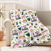 Mac and Cheese Blanket,Cute Mac n Cheese Throw Blanket,Cheese Pasta Flannel Blanket Gift for Toddler Infant Newborn,Fuzzy Warm