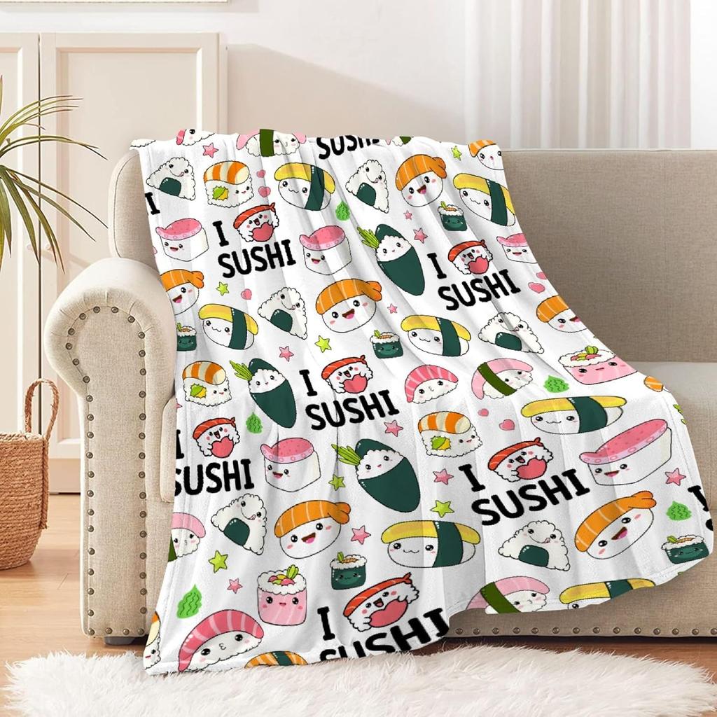 Mac and Cheese Blanket,Cute Mac n Cheese Throw Blanket,Cheese Pasta Flannel Blanket Gift for Toddler Infant Newborn,Fuzzy Warm