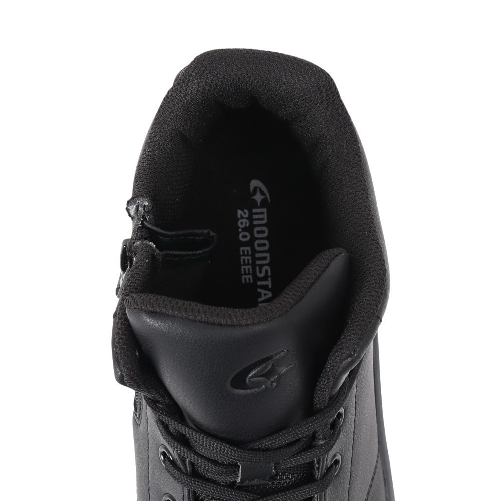 Supristo Function Grip SPLT FGM101 Snow Boots with Cold and Size Men's Zipper, Weather, Waterproof, Non-Slip, Black, 26.5cm