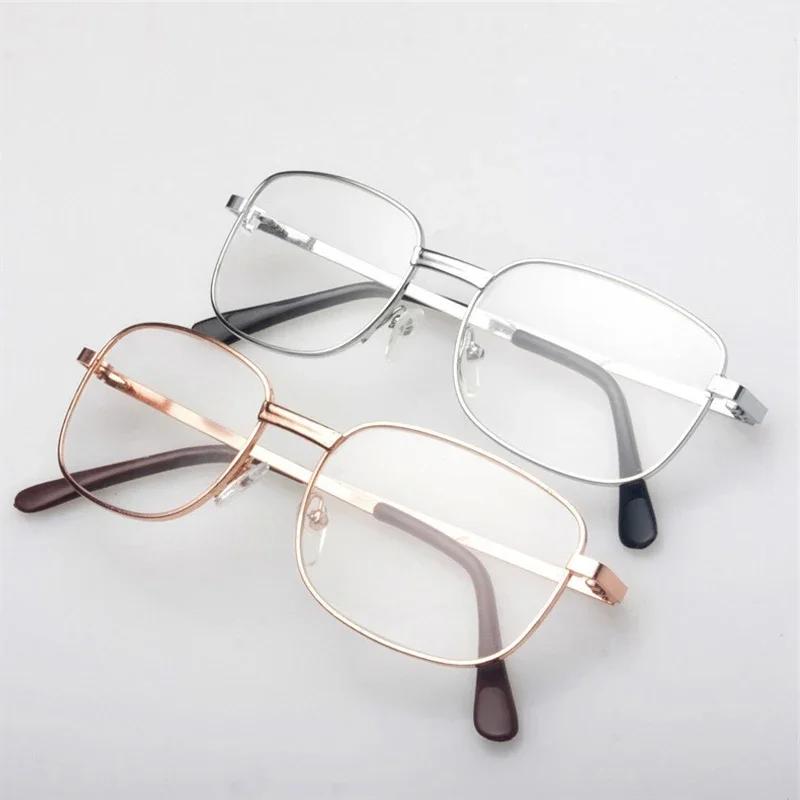 Vintage Metal Frame Reading Glasses Blue Light Blocking Presbyopia Eyewear +4 0 Eye Protection for Hyperopia