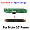 Getestet für Moto G6 G7 G8 G9 Play Plus Power G11 G111 USB Stromladeplatine Steckeranschluss Anschlussanschluss Dock mit Mainboard Flexkabel