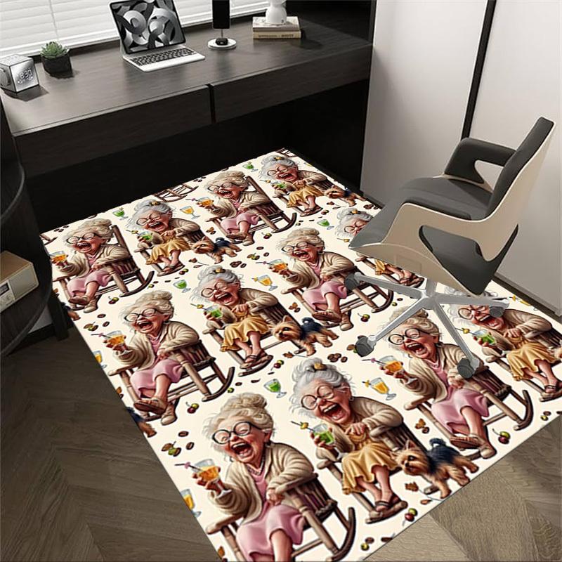 

1PC Elderly Coffee Non-Slip Floor Carpet Compatible for Office&Living Room&Bedroom&Dining room - Soft & Pattern, Vibrant Colors-H0398 60cm by 90cm