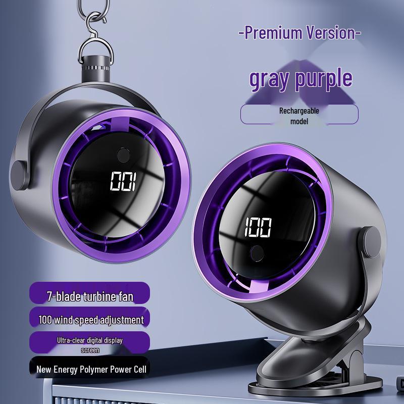 

Wall-mounted Mini Desktop Fan with Digital Display, Touch Screen Timer, and Long-lasting Aviation Air Circulation for Home or Dormitory. with USB Data Cable