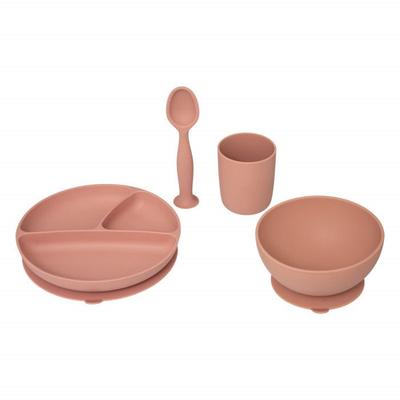 4-piece Silicone Meal Set "Terracotta" for Babies Atmosphera