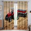 Tractor Farm 3D Printed Curtains Industrial Style Polyester Fiber Curtains Living Room Bedroom Kitchen Decorative Curtains 2PCS