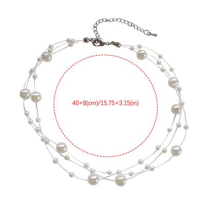 Collana con ciondolo multistrato in perle di design di nicchia elegante e di lusso in stile francese, accessori per gioielli dolci da donna, regalo