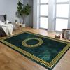 Green and Gold Ancient Greek Wave Rug Greek Mythology Modern Light Luxury Rug Printed Carpet Home Decor Living Room Rug Area Rug