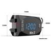 12V Moto Temperature Clock Waterproof 3 In 1 Motorcycle Electronic Clock Thermometer Voltmeter Digital Display Universal Watch