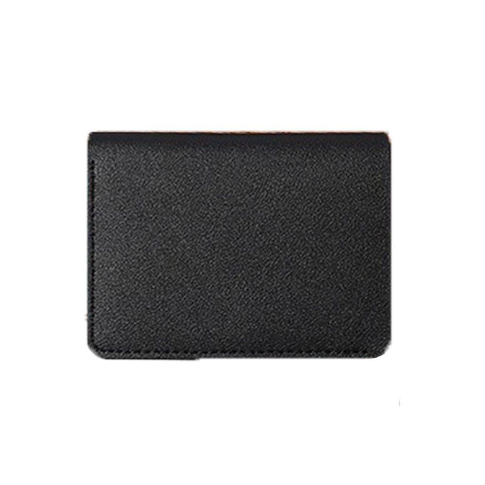 

Кошелек для монет, однотонная сумка для карт, корейский стиль, кошелек на кнопке, повседневный мини-кошелек для женщин чёрный