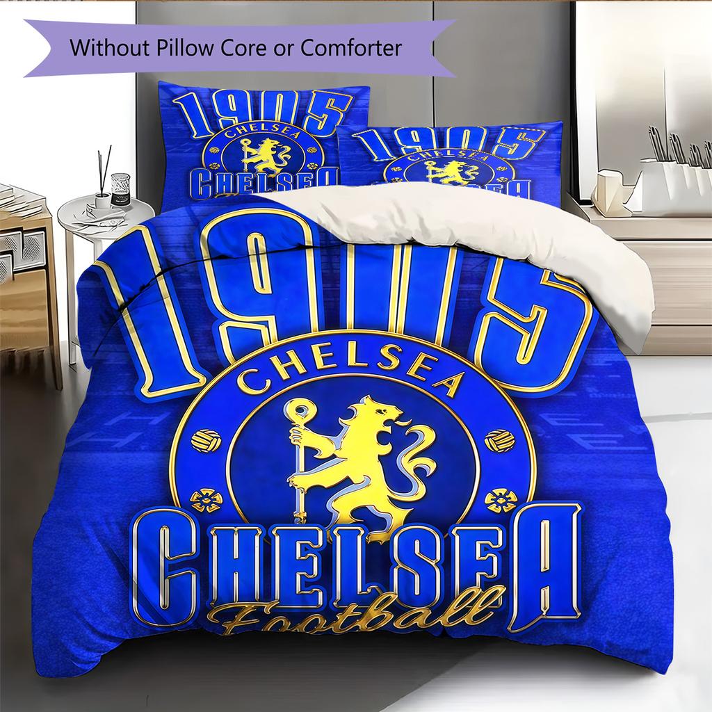 The Blues logo  Pattern Bedding Quilt Set Quilt Cover Pillowcase Home Decoration Birthday Gift (1 * duvet cover + 2 * pillowcase, without core)