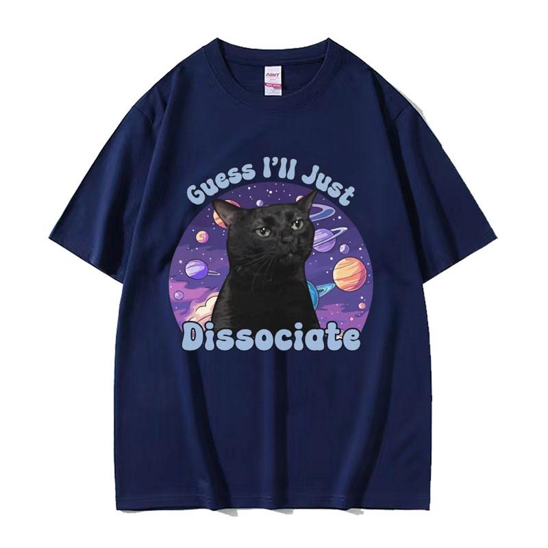 Black Cat Funny Meme Graphic T Shirt Summer Men Women Casual Short Sleeve T Shirts 100 Cotton Oversized Tshirt Tops Streetwear