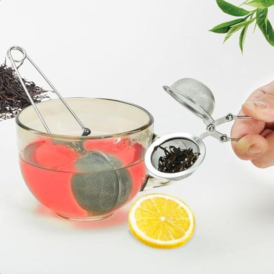 

Чайные ситечки для рассыпного чая 4 шт. Чайный инфузор с ручкой, ситечко с мелкой сеткой, фильтр-чайник, диффузоры для заваривания рассыпного чая S United States