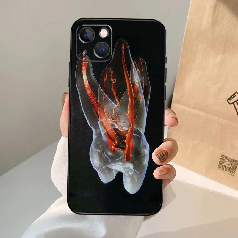 dentist tooth pattern Phone Case For iPhone 17 Air 16 15 14 11 12 13 Pro Max 12 13 mini 15 16 Plus 16e Cover Coque