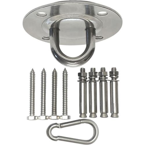 

GiGant Stainless Steel Round Hook Ceiling/Wall Mounting Bracket for Aerial Yoga, Hammocks, and Tube Training (1 Piece)