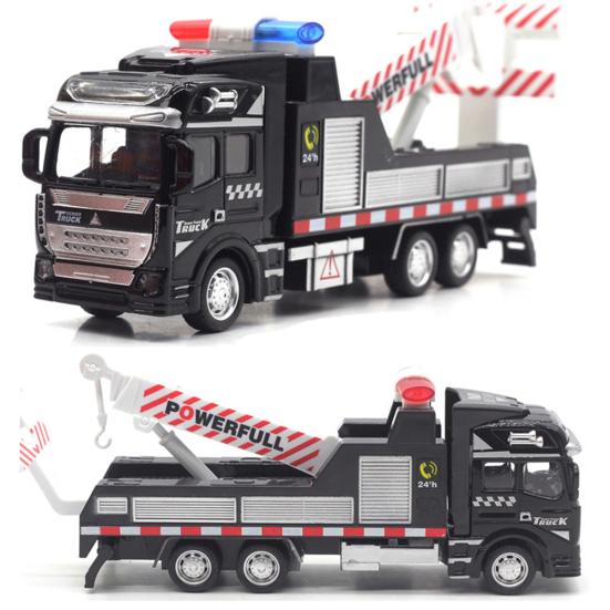 Realistic Alloy Police Rescue Transport Vehicle Pull back Car Eucation Kids Toy