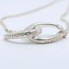 TIFFANY&Co. Double loop Necklace Elsa Peretti Silver925 2.5g Women Used
