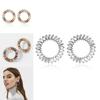 High-quality Plated Alloy Geometric Crystal Round Earrings For Women