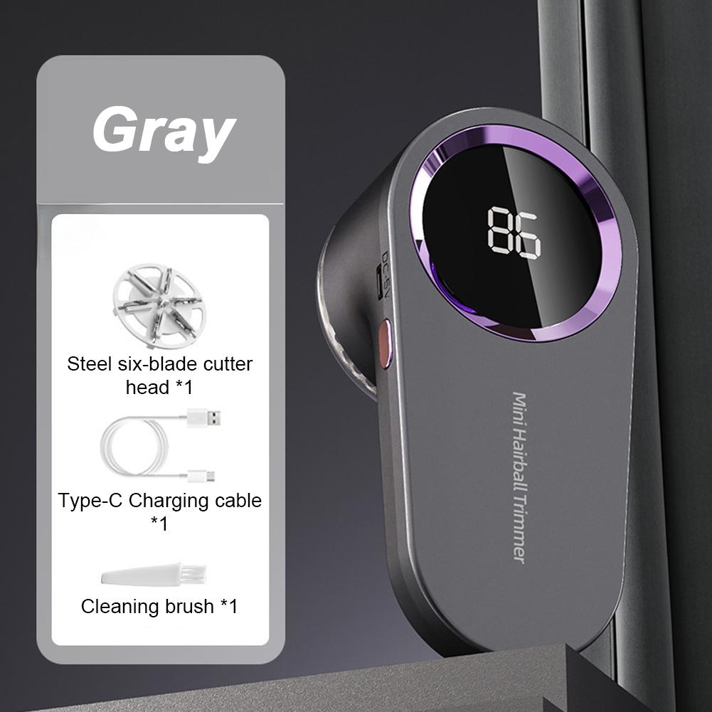 

USB-аккумуляторный пылесос для удаления катышков с одежды LED цифровой электрический пылесос для удаления катышков и пуха бритва для свитера дропшиппинг серый