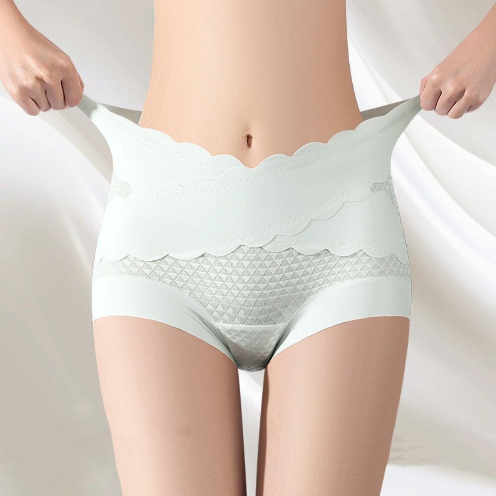 Ruffle Tummy Control Underwear Breathable Panties for Women Soft High Waist Briefs  Gifts