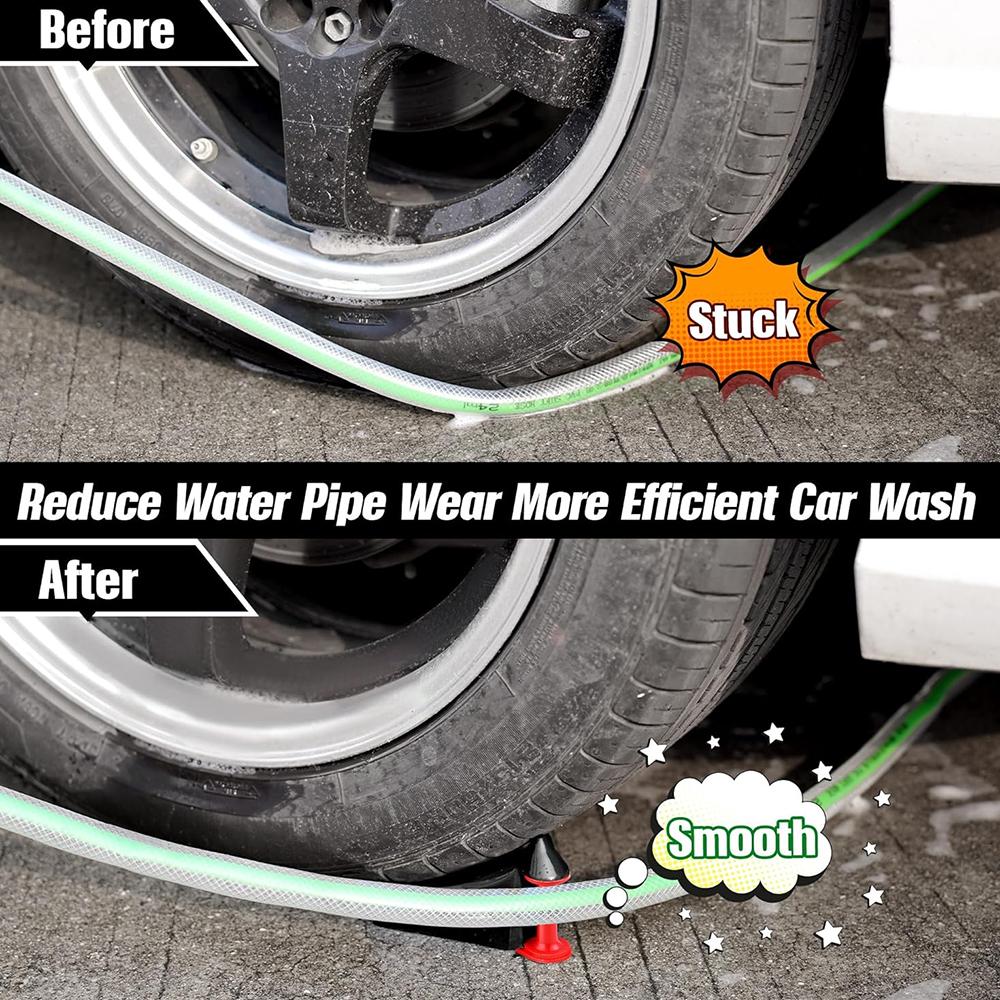 4Pcs Portable Car Tire Wedge For Car Washing Detailing Tire Hose Guide Preventing Pressure Washer Hose Stuck Under Tires