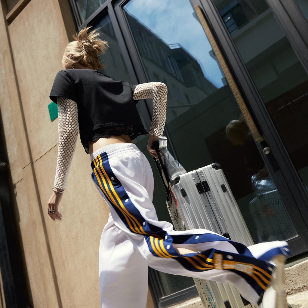 Adidas Originals Adibreak Track Pants With Snaps On The Side Women Bottoms White IL2413