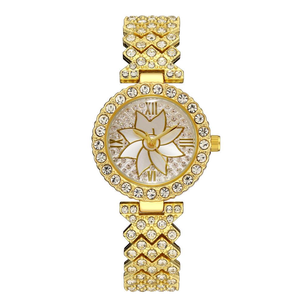 Women's Rhinestone Dial Quartz Watch & Starry Bracelet Gift Set: Simple & Stylish