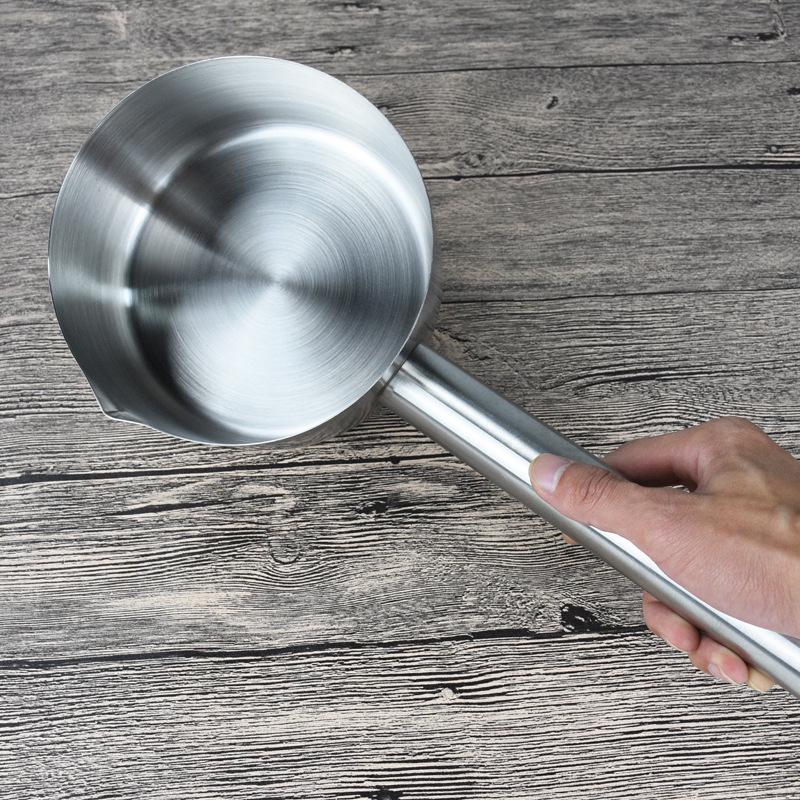 Stainless Steel Flat Bottom Kitchen Water Ladle and Soup/Milk Pot Combo.