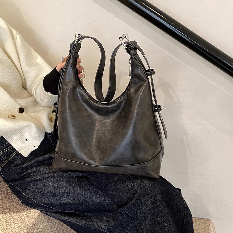 Women's bag, bucket bag, handbag, women's high-end messenger bag, women's commuter women's shoulder bag, messenger soft leather