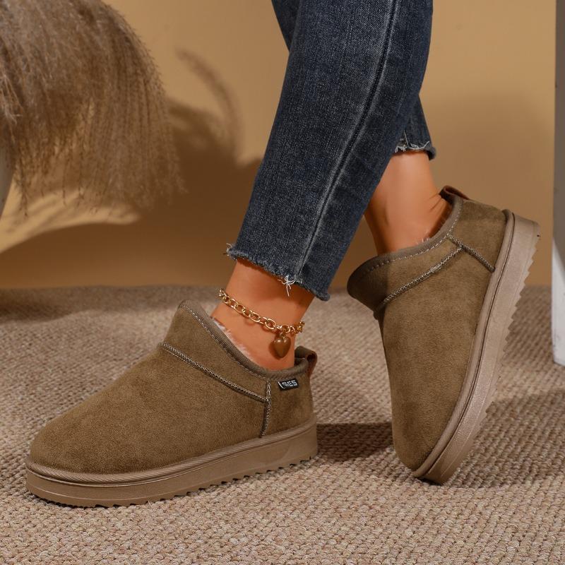 2026 Winter neuer Stil modische Schneestiefel für Damen, Oberbekleidung mit zusätzlicher Isolierung, große Größe, bequeme Baumwollschuhe