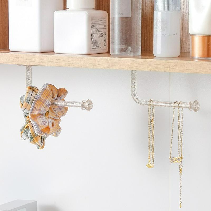 Headband hair rope organizer hanger, jewelry storage rack, no punching adhesive hanger, rubber band finishing hook