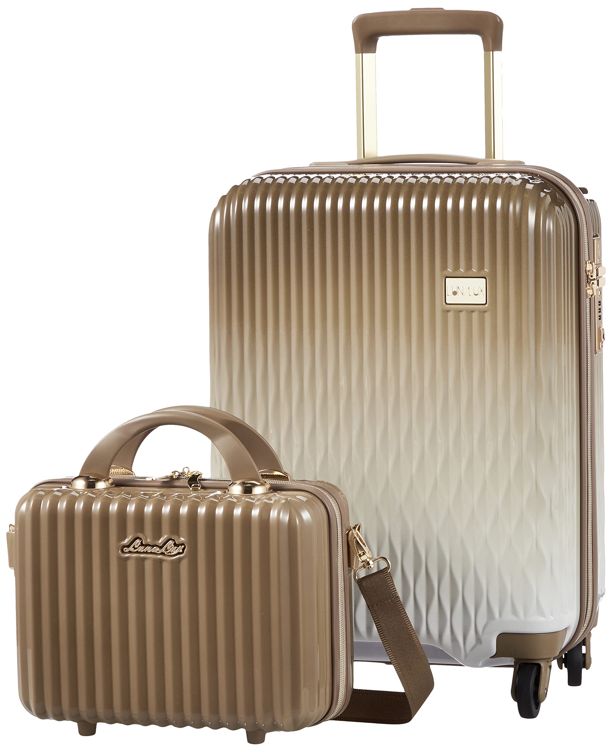 

Suitcase with hard small size 48 antibacterial TSA cafe latte [Sifre] zipper, S, LUN2116-48, carry-on size, 32L, cm, 2.8kg, interior, lock,