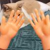 Cat Petting Little Finger Cots With Five Fingers Open Mini Little Fingers With Four Gestures To Tease Cats Creative And Funny