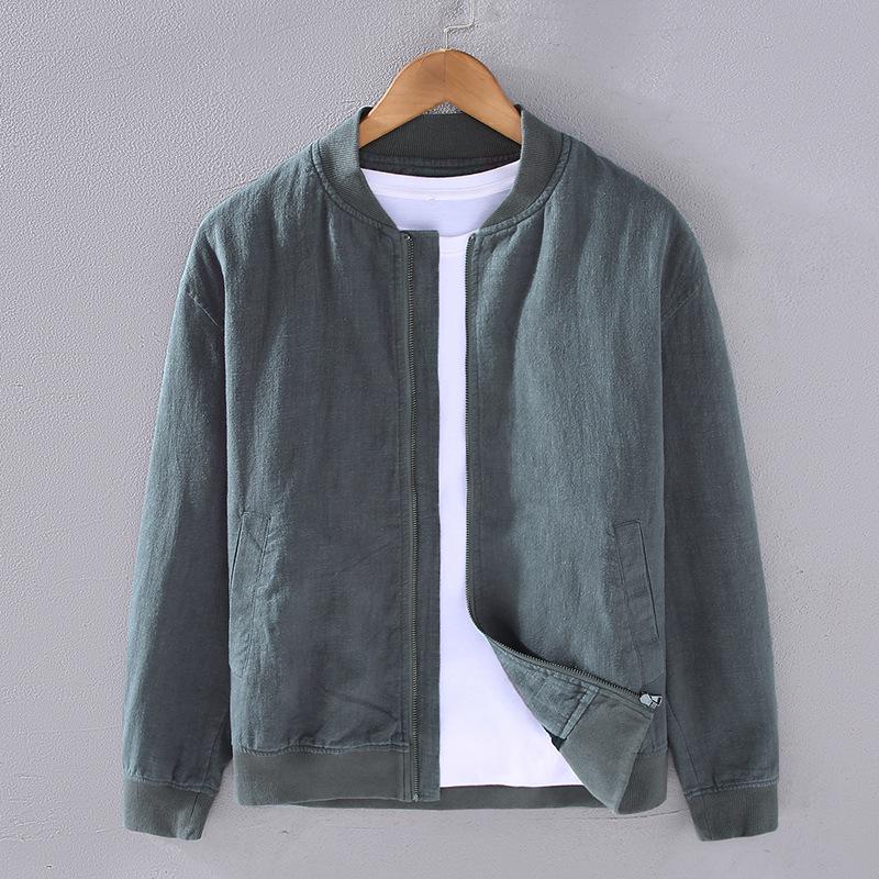 G150 Men's Retro Japanese Ramie Jacket - Autumn Casual Loose Fit