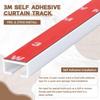 20 FT/240 IN Self Adhesive Ceiling Curtain Track Rail No Drill Rod Screws or Tools No Damage for Windows Cabinet Closet Bathroom Shower Curtain Room