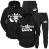 Unisex Hooded Sweatshirt Set Casual Sportswear Tracksuit Teens Adults