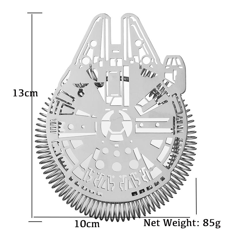 Ghost /Star Ship Design Cocktail Strainer Hawthorne Strainer Stainless Steel